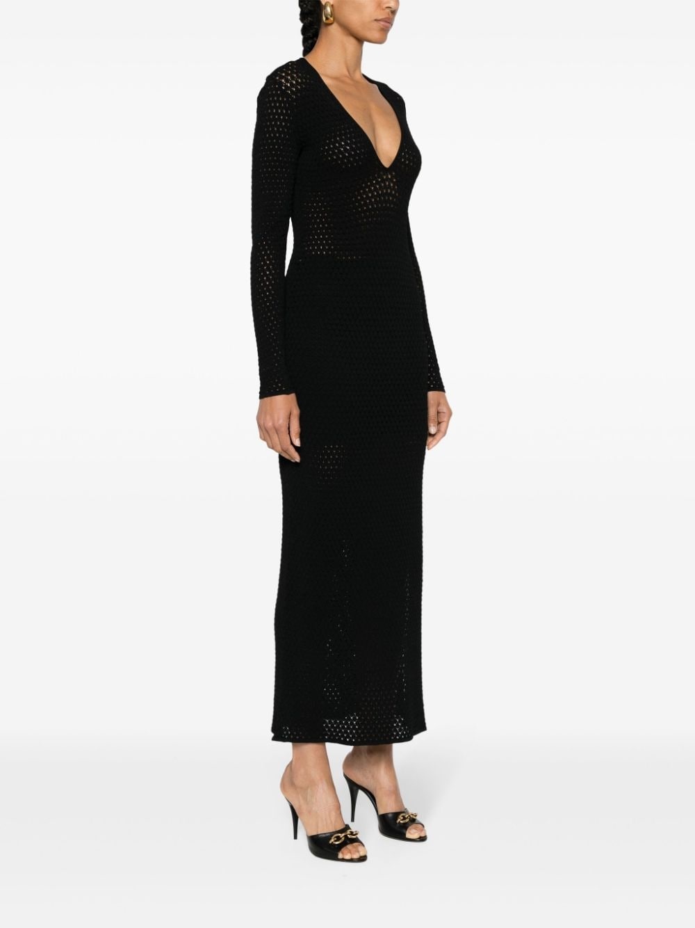 open-knit maxi dress - 3