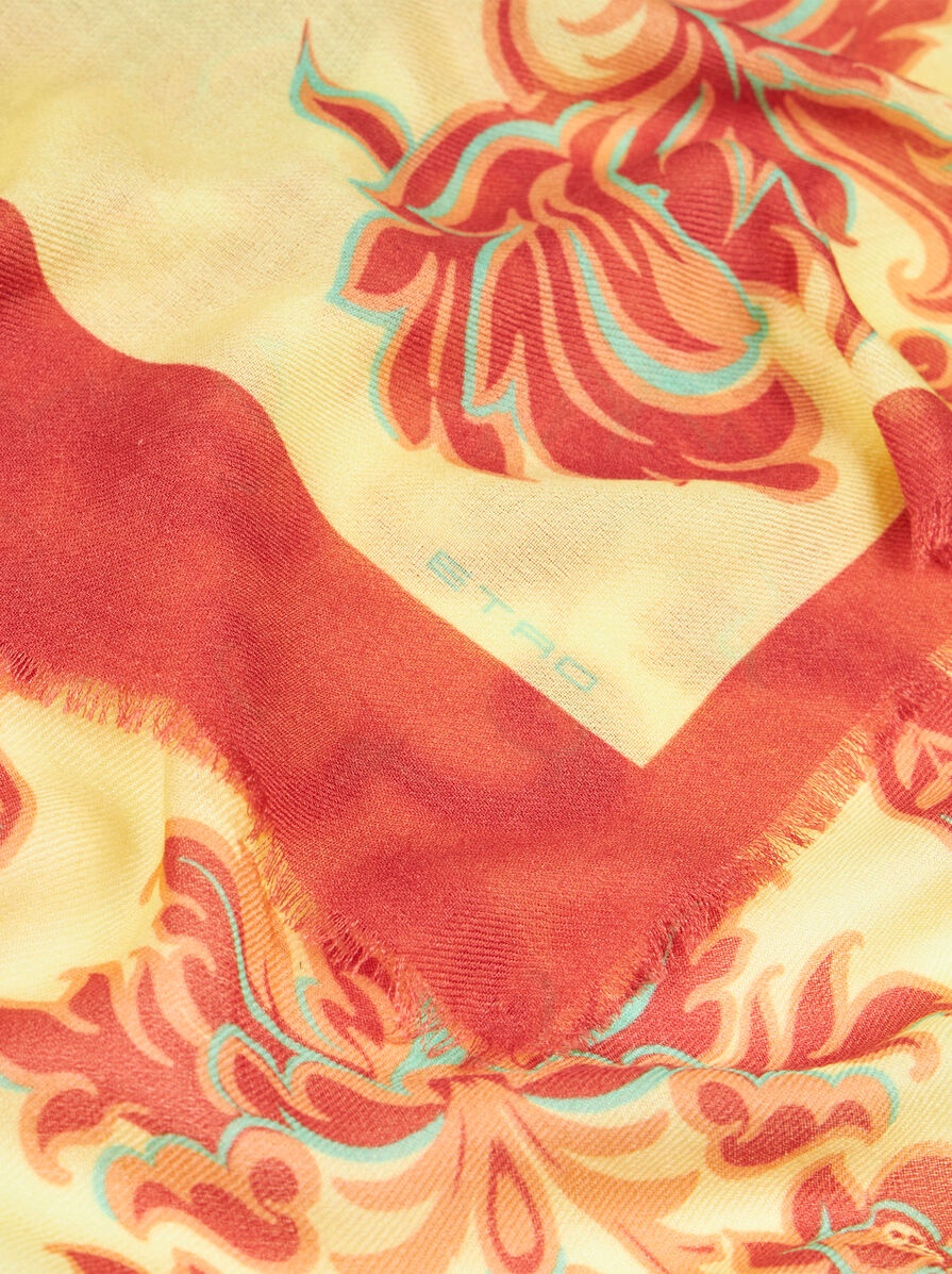 PRINTED CASHMERE AND SILK SCARF - 3