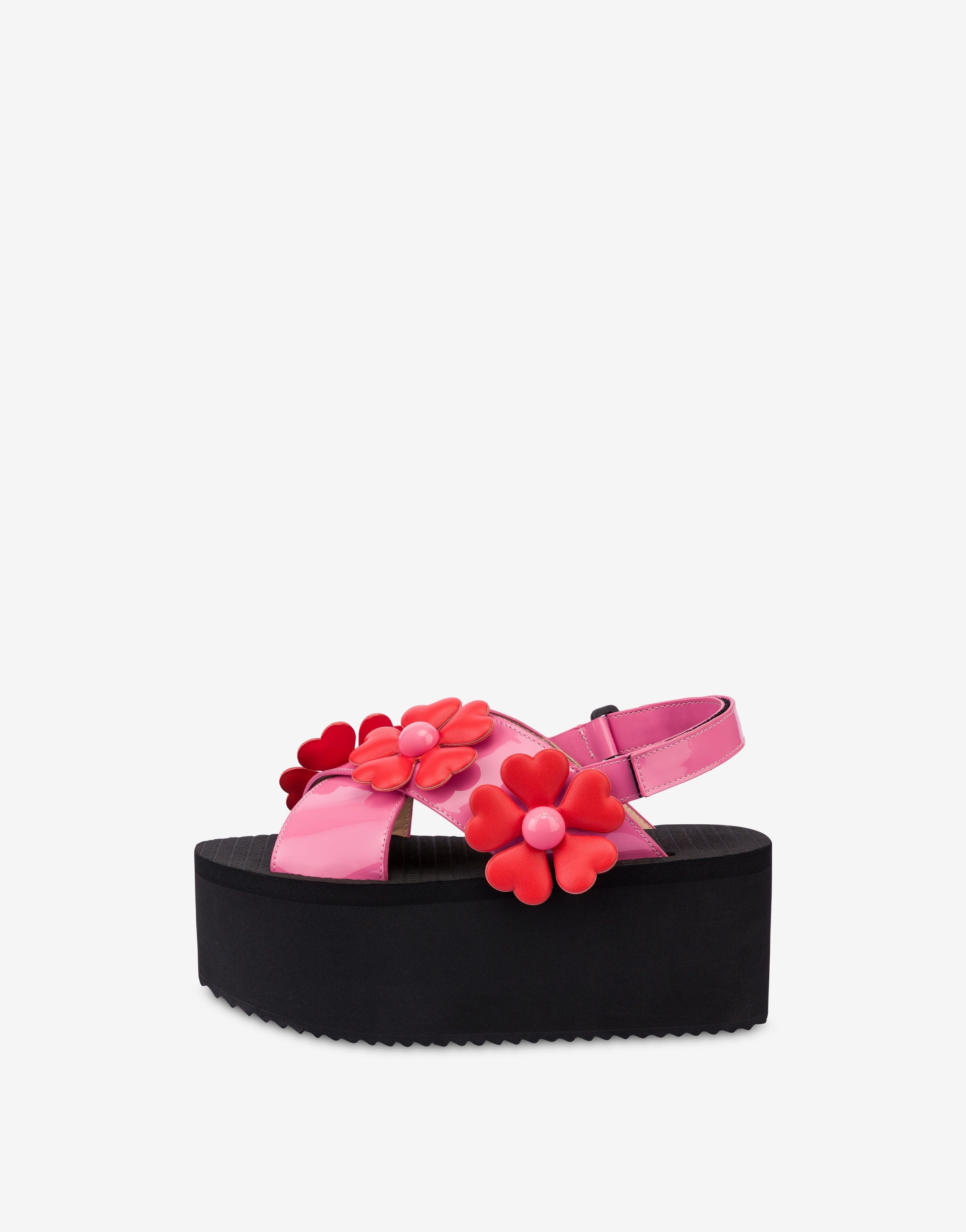 HEART FLOWERS WEDGE SANDALS - 2
