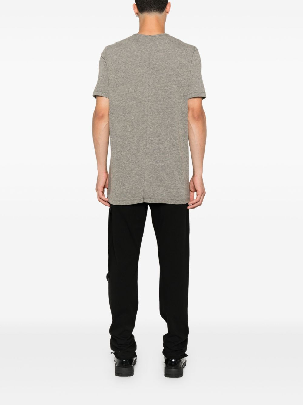 side-tie cotton T-shirt - 3