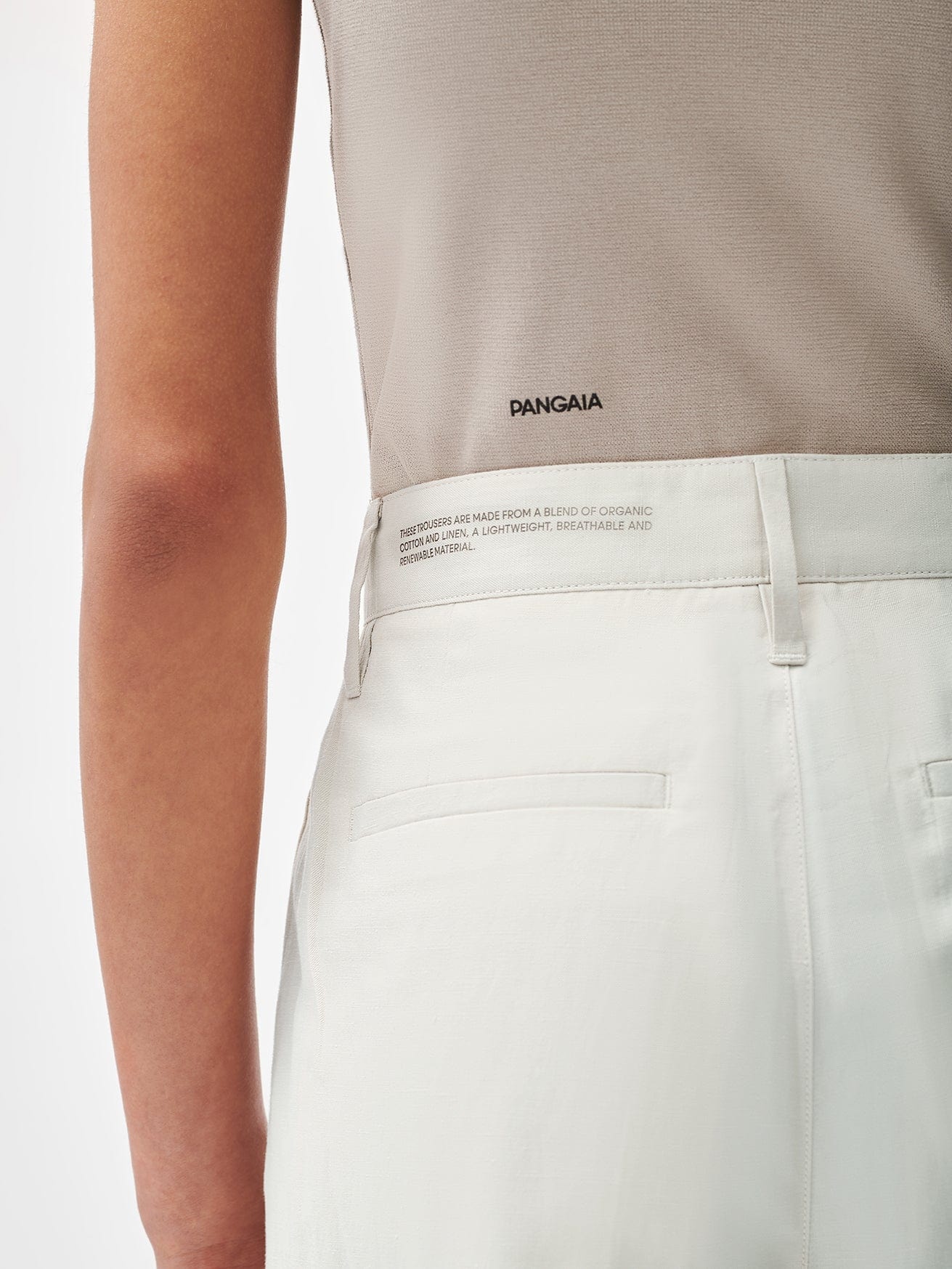 Women's Organic Cotton Linen Pants - Limestone - 4