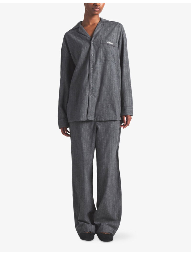 SKIMS Striped Flannel Cotton Sleep Set outlook