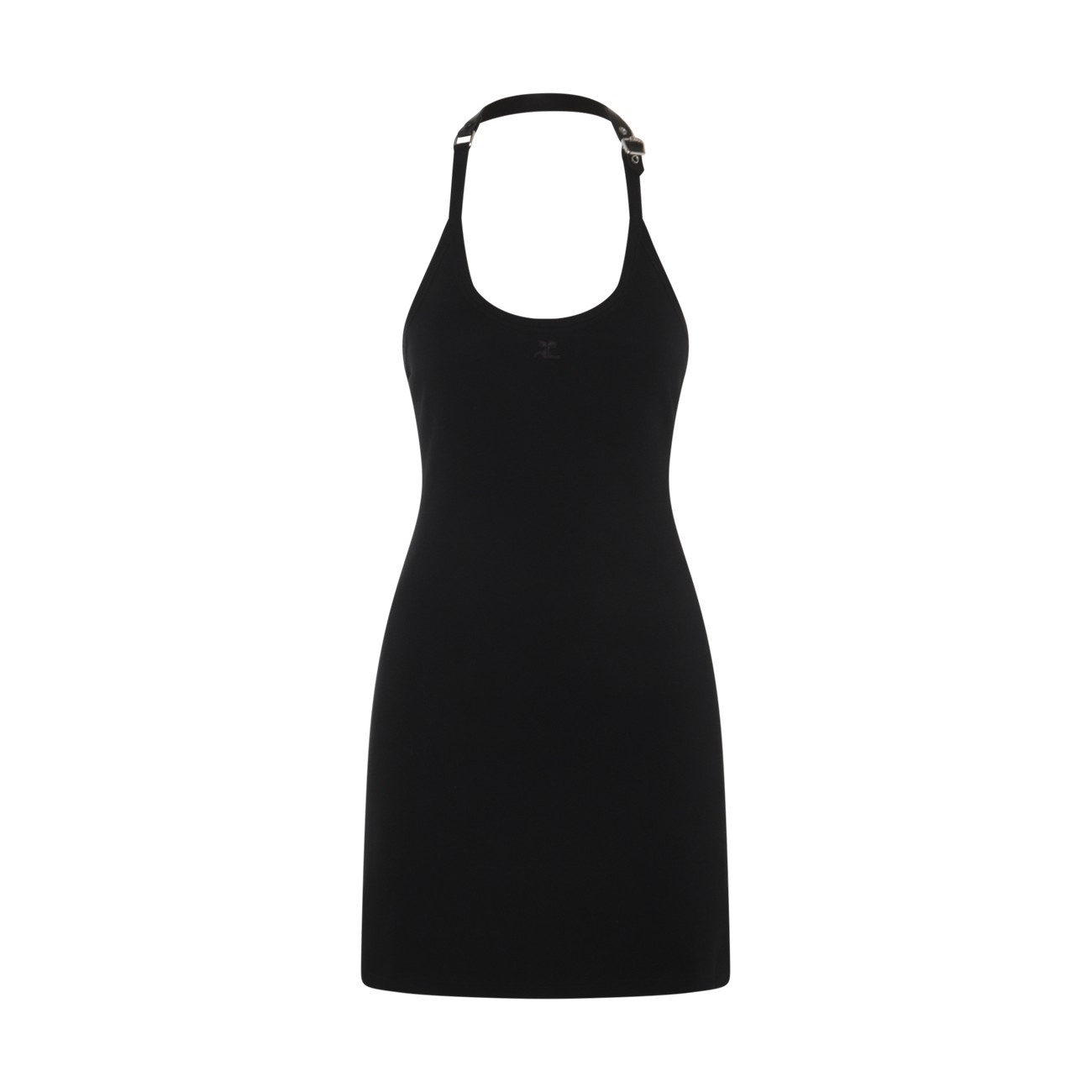 black cotton mini dress - 1