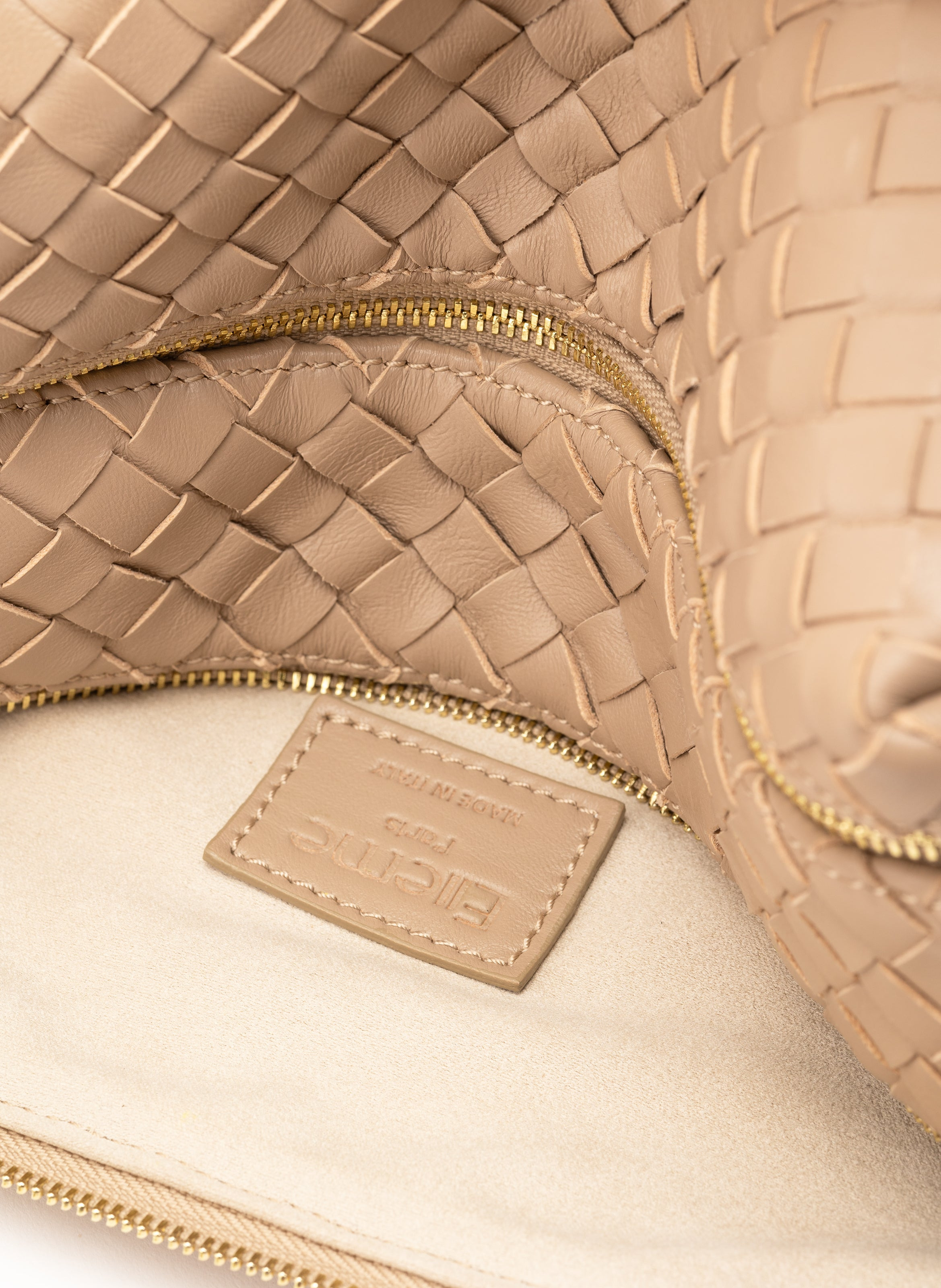 Trousse Woven Leather Taupe - 5