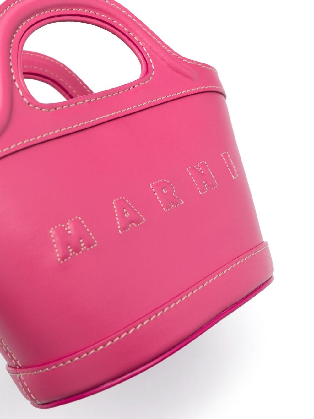 logo-motif leather tote - 4