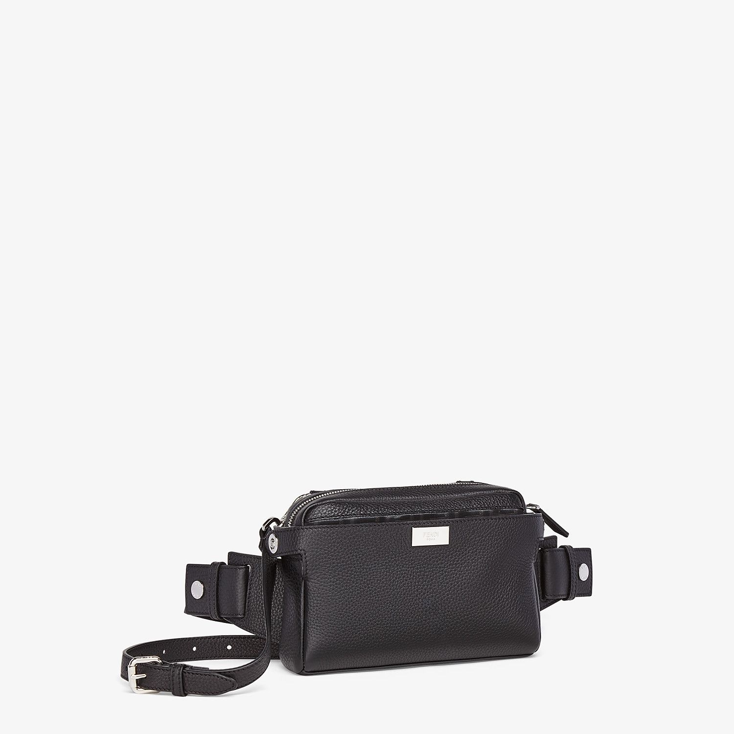 Black leather belt bag - 3