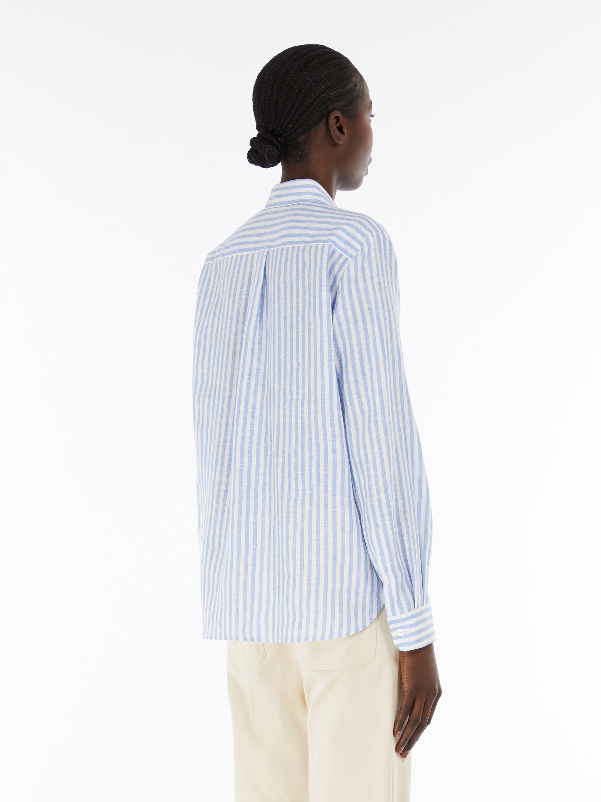 JOSEF Striped linen shirt - 4