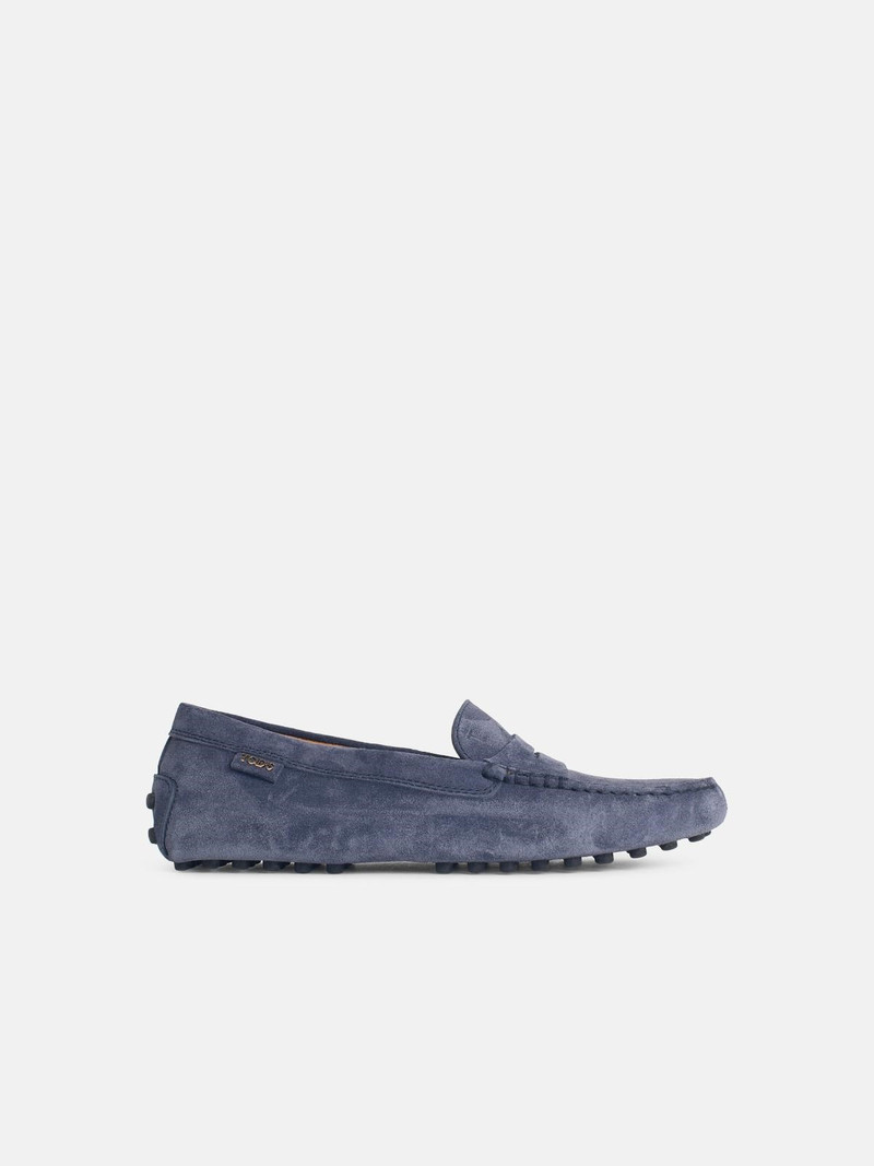 'GOMMINO' BLUE SUEDE LOAFERS 1