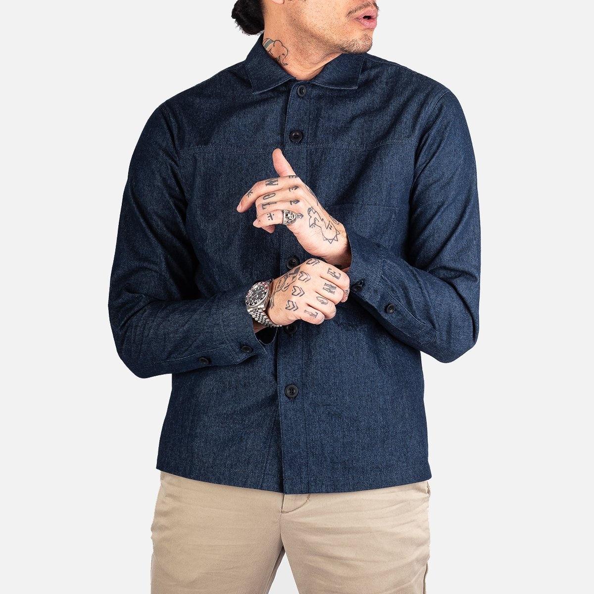 STF-FUSE81 SaturdayTypeFever - 8oz Japanese Indigo Denim Shirt - Fuse81 - 2