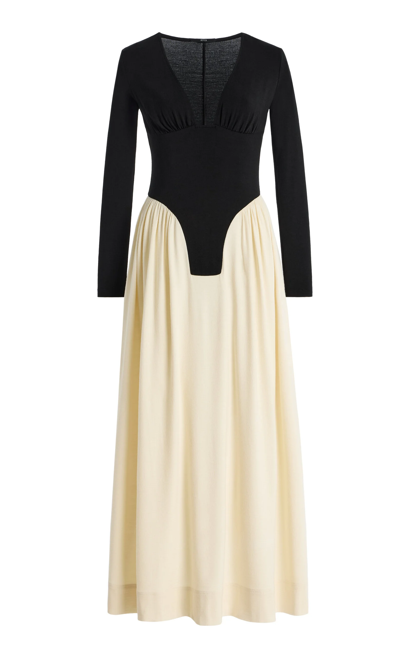 Exclusive Fiona Jersey Maxi Dress black/white - 1