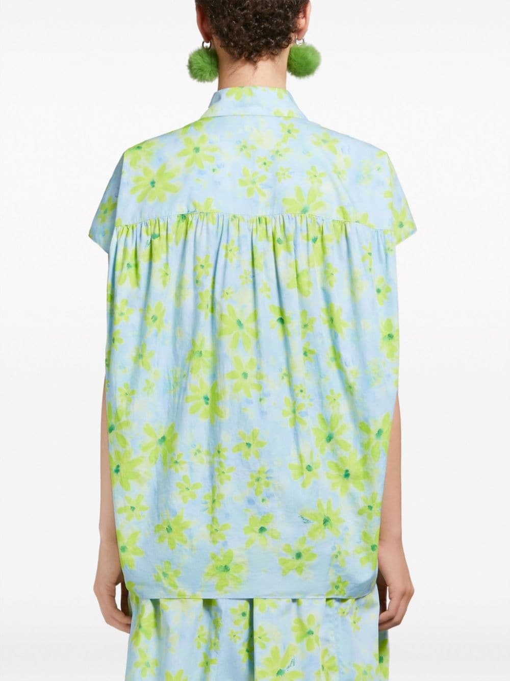 floral-print cotton shirt - 4