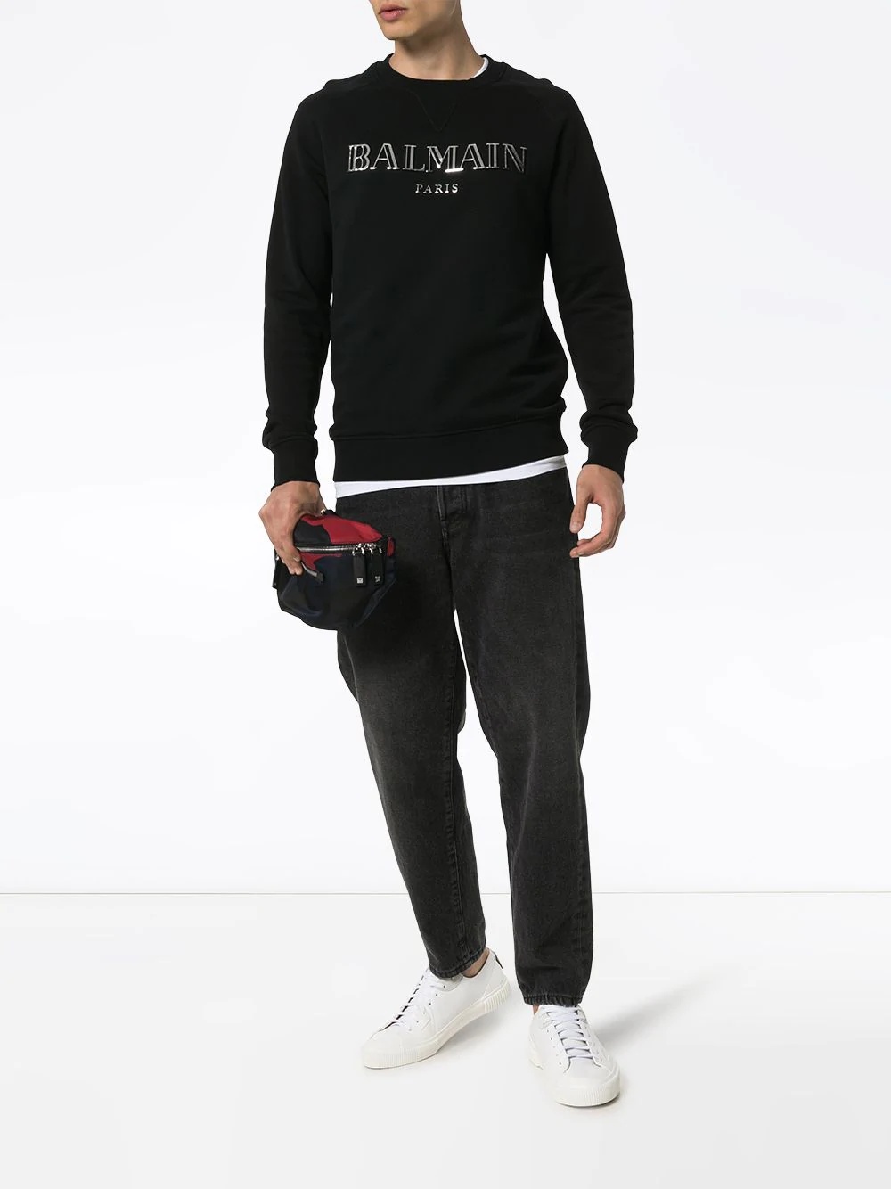 Crew neck logo cotton sweatshirt - 2