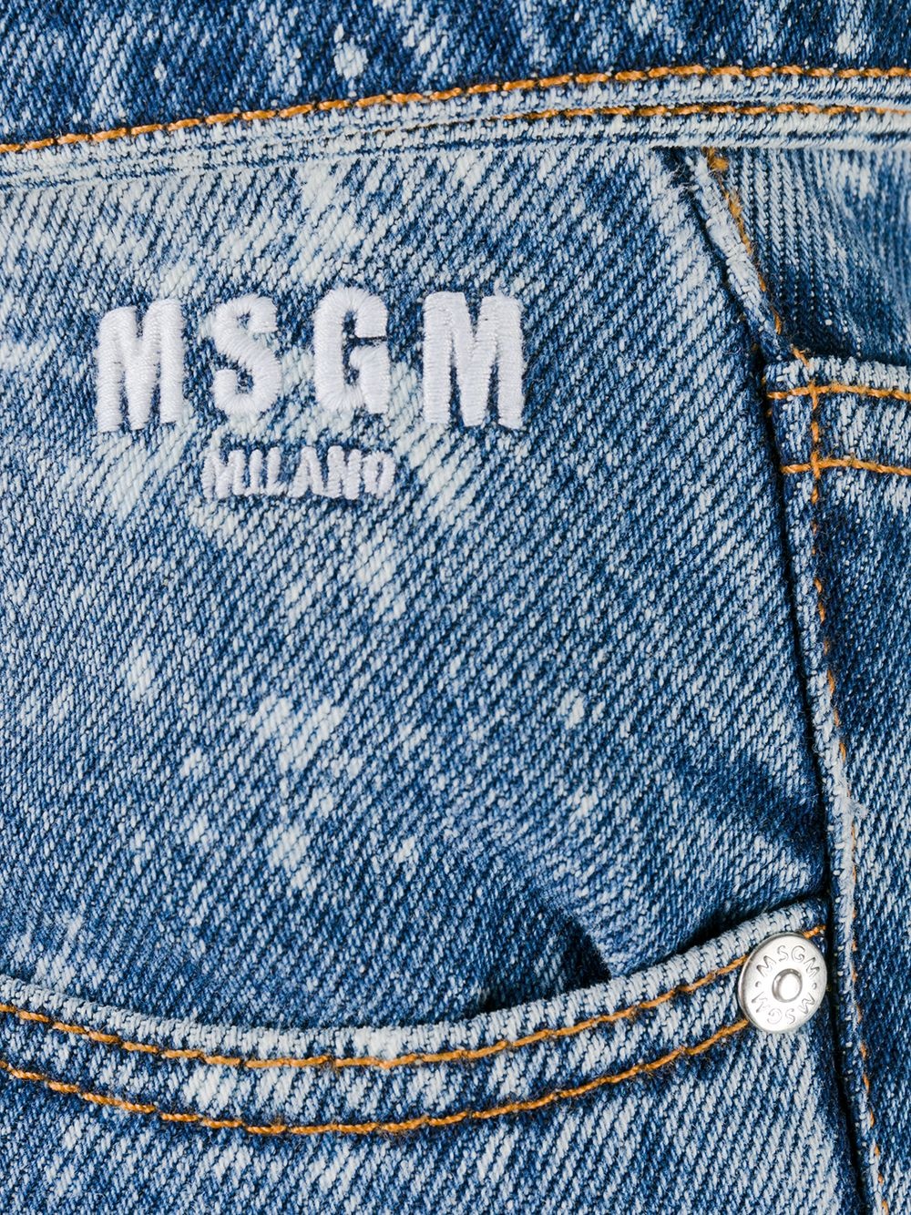 paint-splattered slim-fit jeans - 7