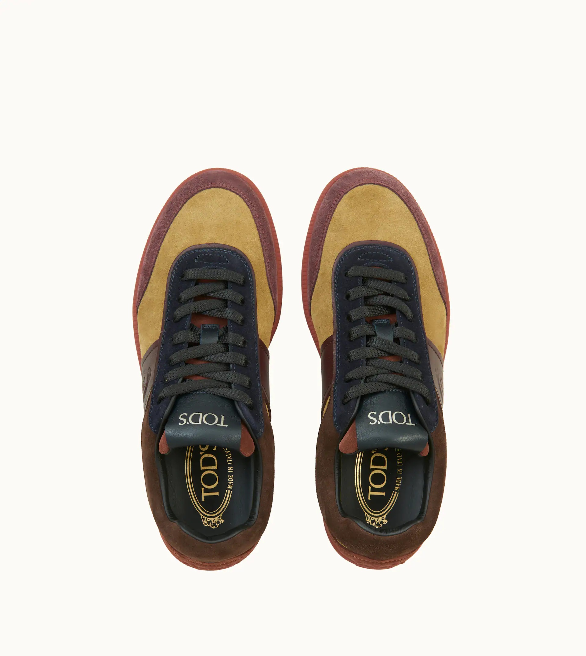 TOD'S TABS SNEAKERS IN SUEDE - BROWN, YELLOW, ORANGE - 2