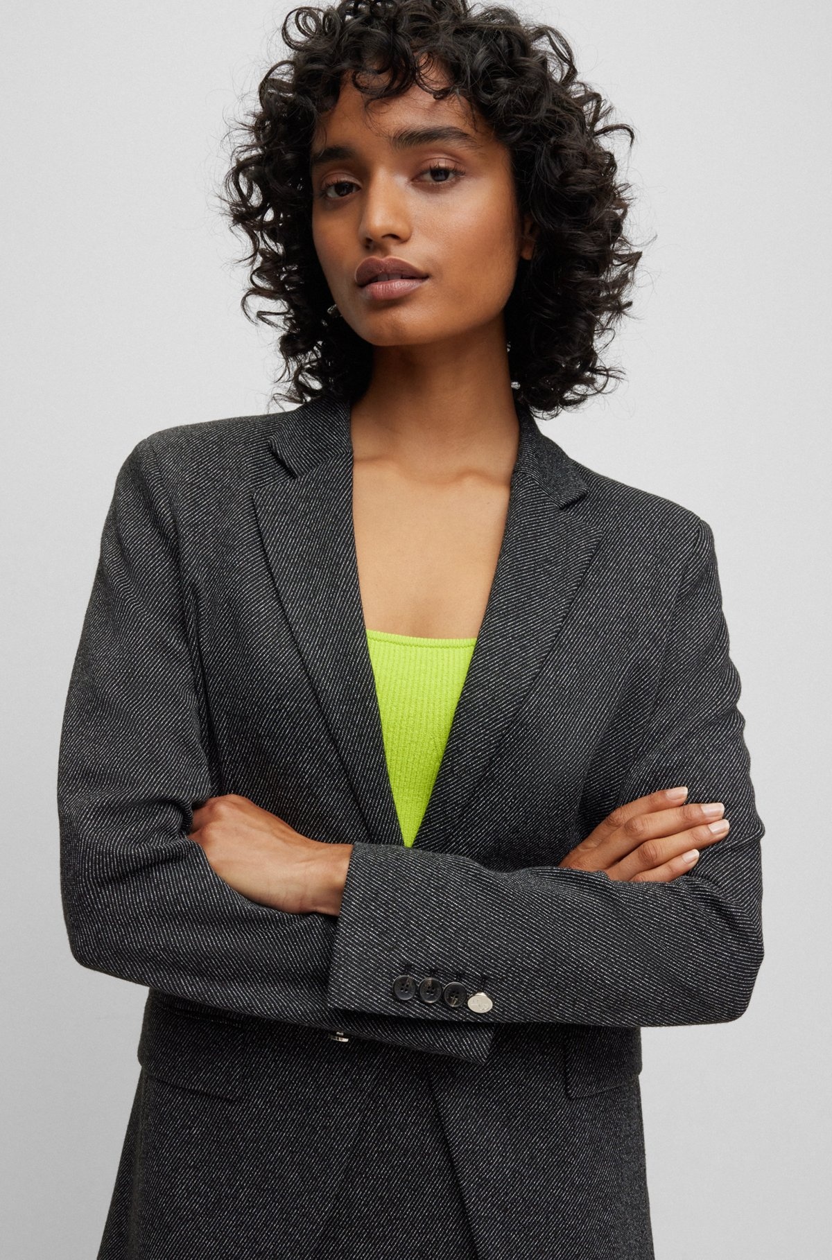 SLIM-FIT JACKET IN HEAVYWEIGHT WOVEN CLOTH - 5