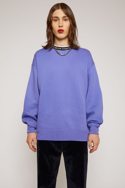 Acne Studios Logo jacquard sweatshirt dusty purple outlook