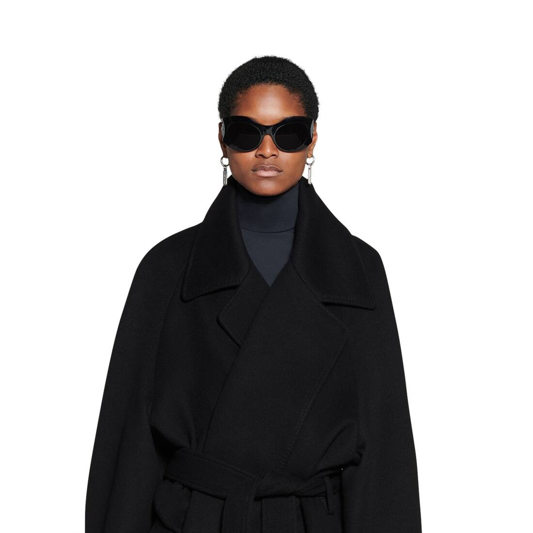 Men's Raglan Coat in Black - 5