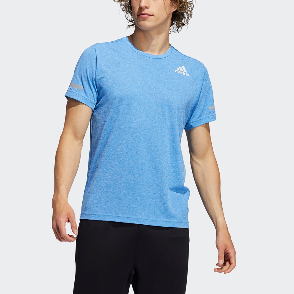 Men's adidas Elevate Train T Casual Breathable Training Sports Short Sleeve Sky Blue T-Shirt HF4204 - 2