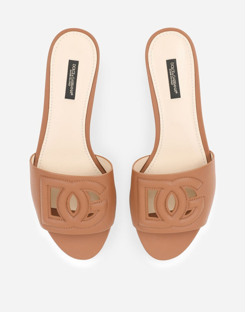 Calfskin sliders with DG Millennials logo 4