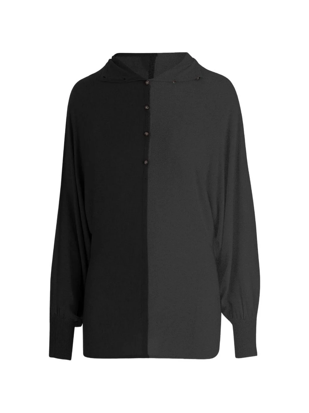 Two-tone knit polo shirt - 1