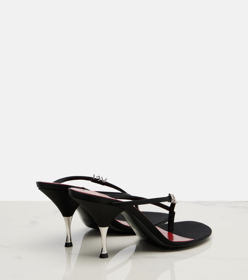 SAINT LAURENT Jerry crêpe satin thong sandals outlook