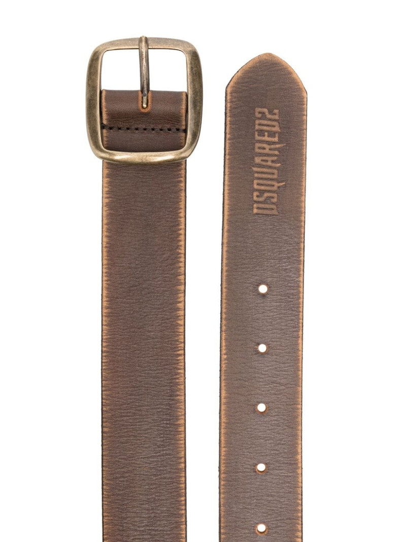 DSQUARED2 logo-debossed leather belt outlook