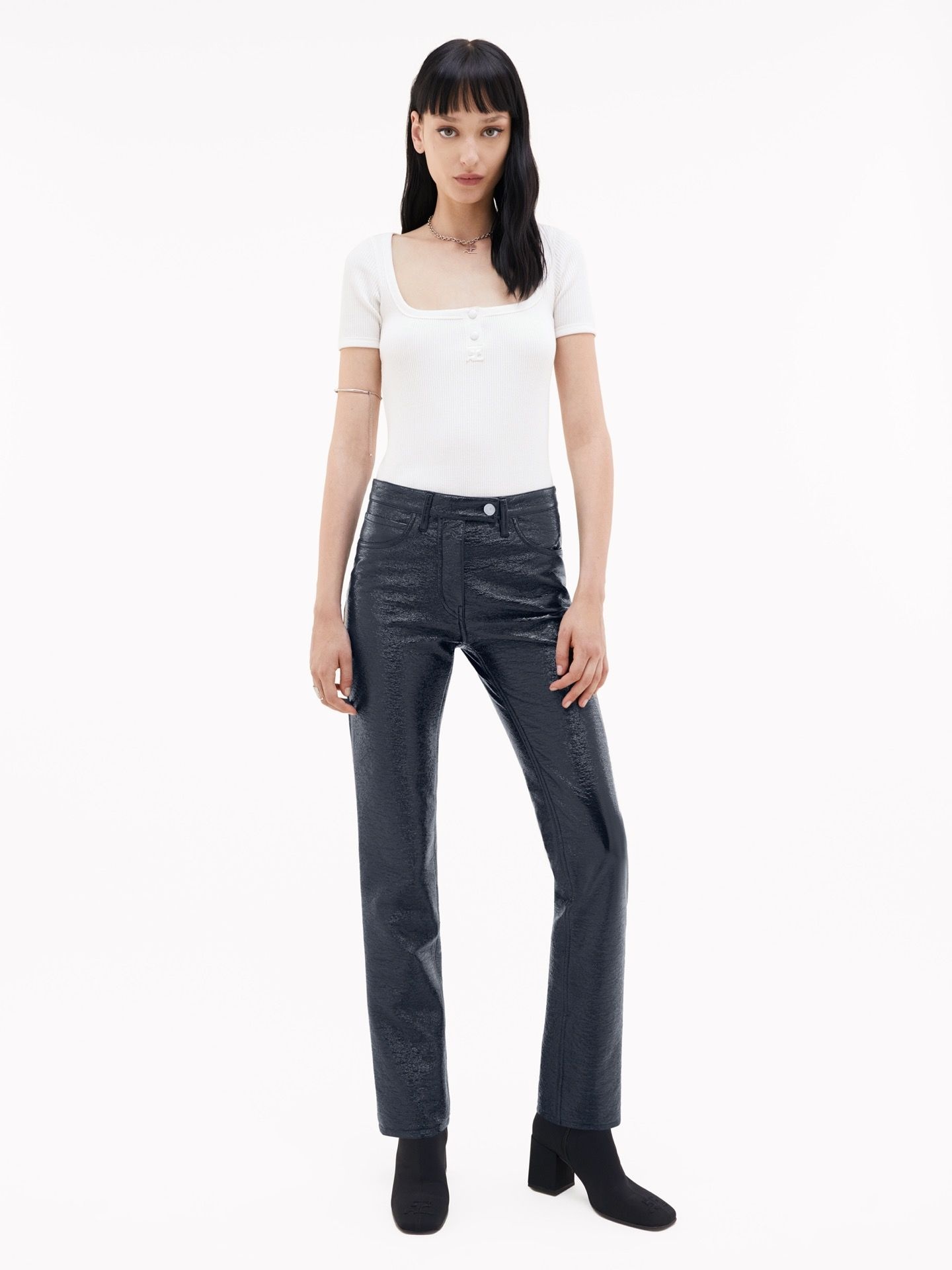 VINYL 5 POCKETS TROUSERS - 2