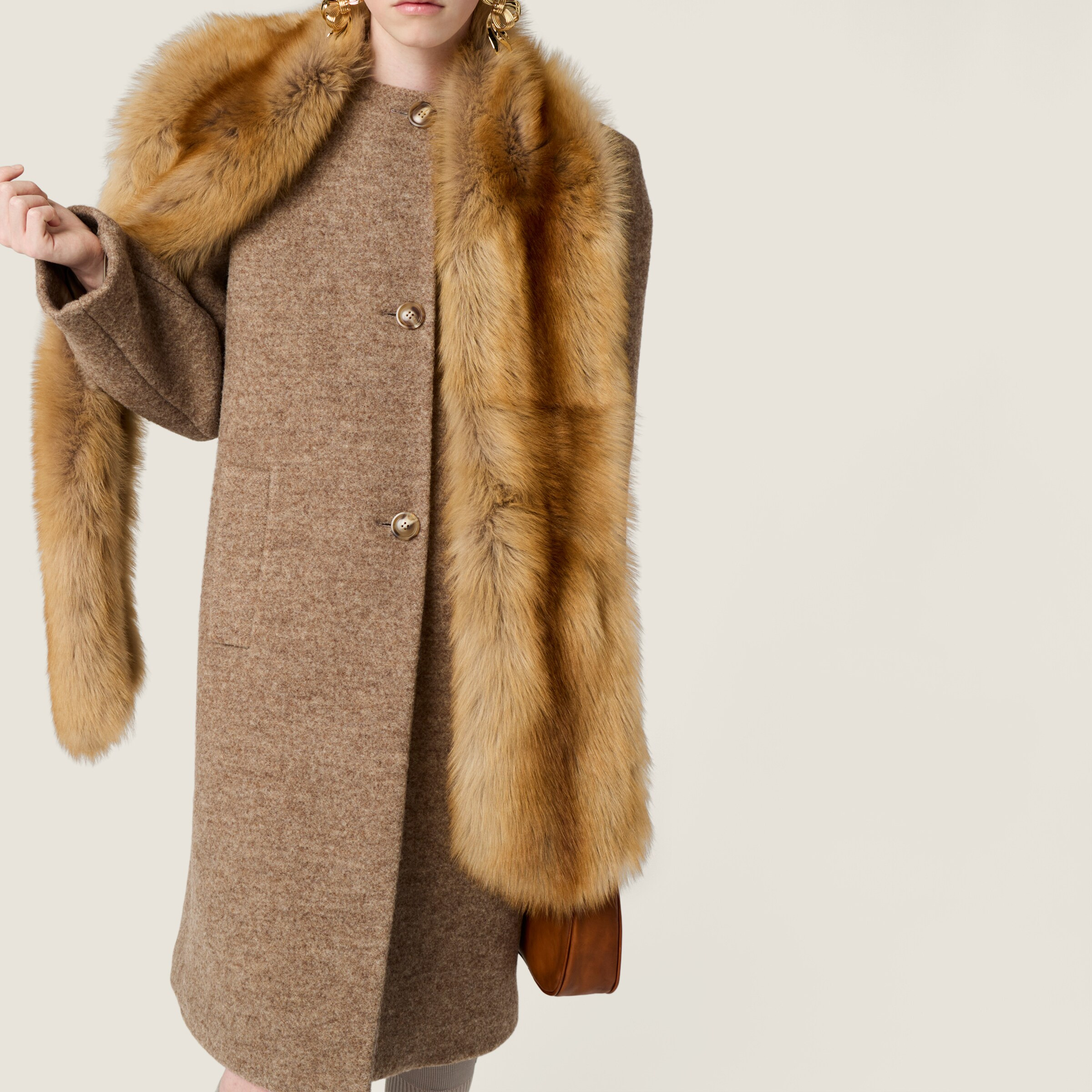 Single-breasted Shetland wool coat - 5