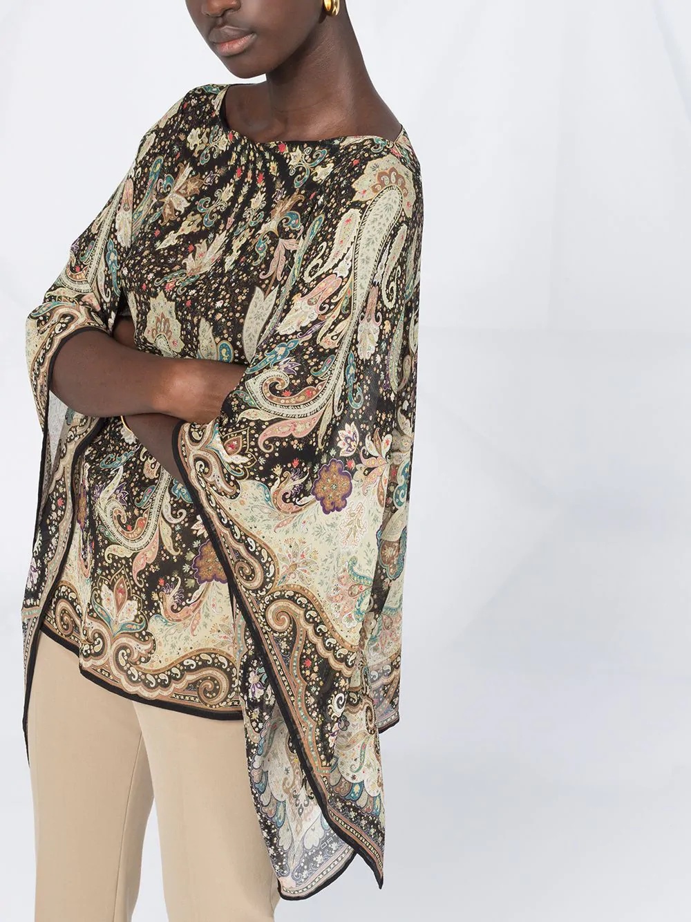 paisley print tunic top - 3