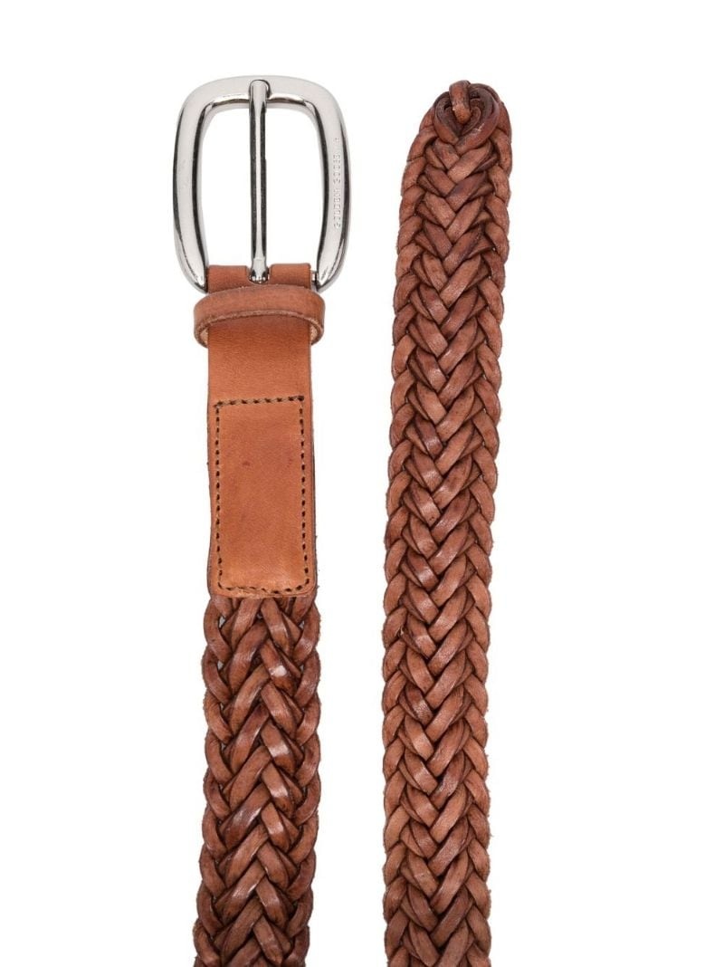 woven leather belt - 2