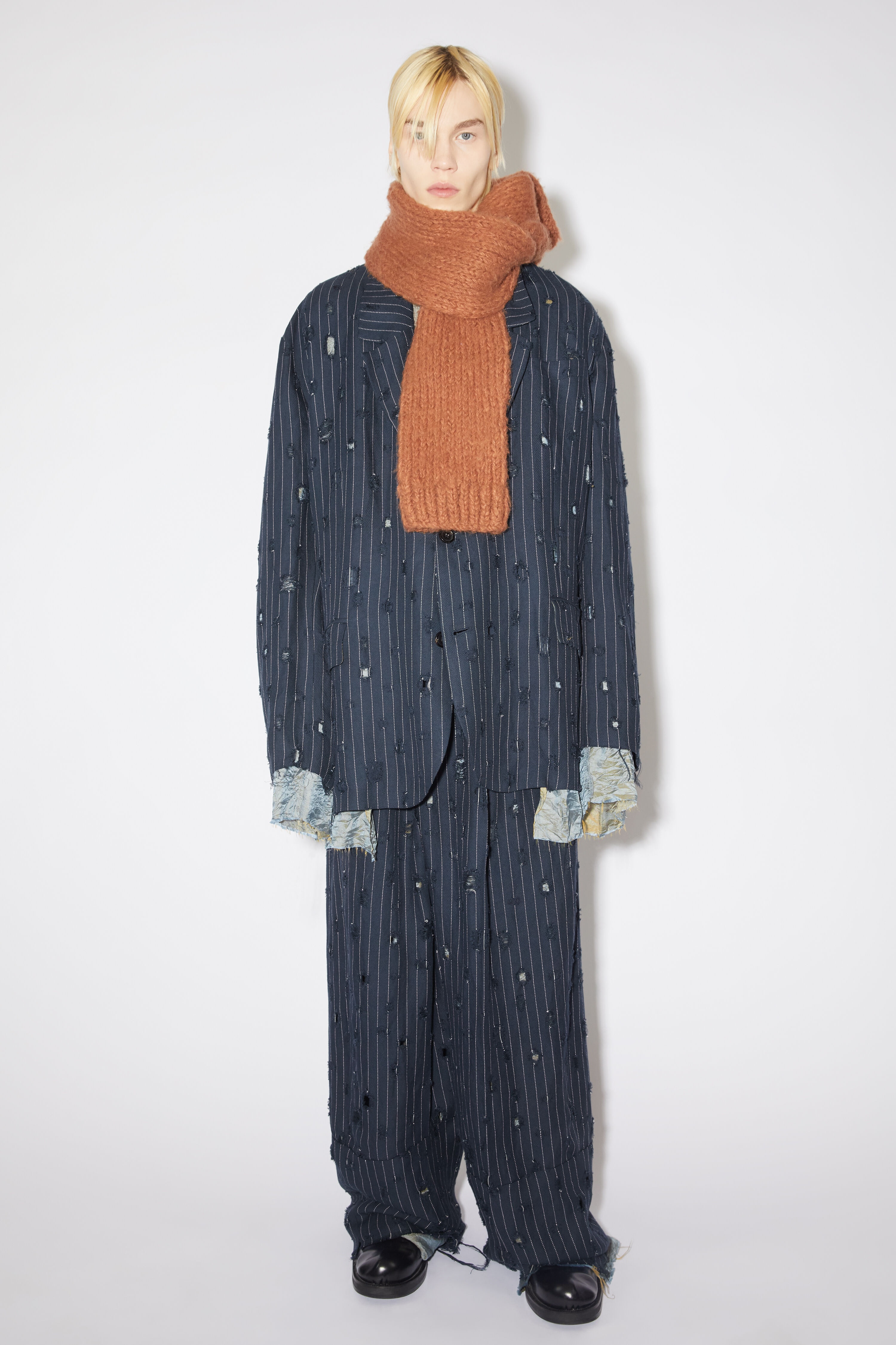 Oversized fit suit jacket - Navy - 2