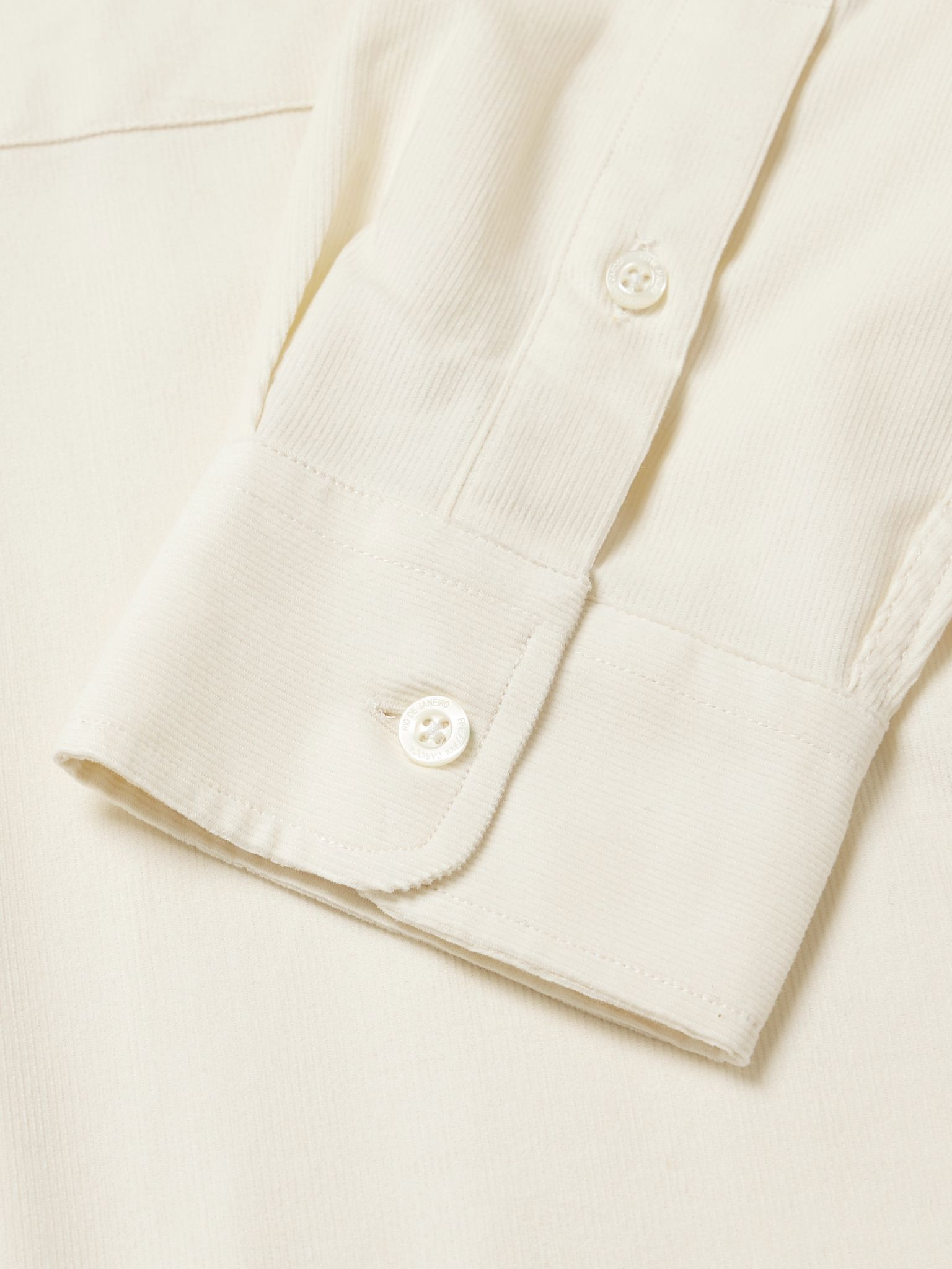 Telles cotton-corduroy shirt Ivory - 4