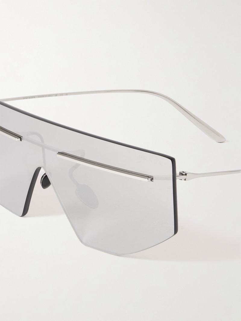 D-frame Silver-tone Sunglasses 4
