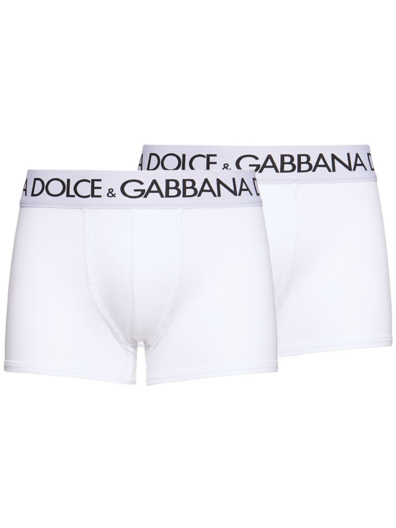 Pack of 2 logo cotton boxer briefs - 1
