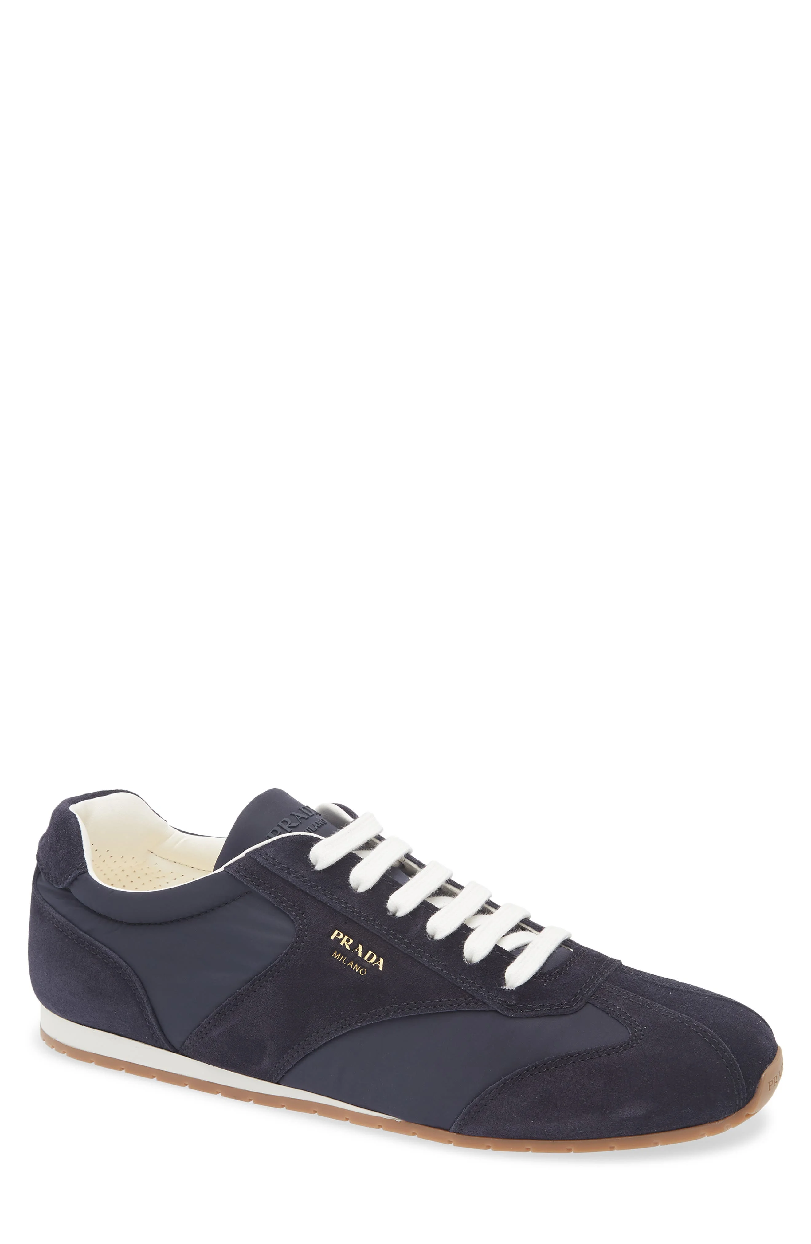 Prada Low Profile Sneaker in Blue at Nordstrom - 1