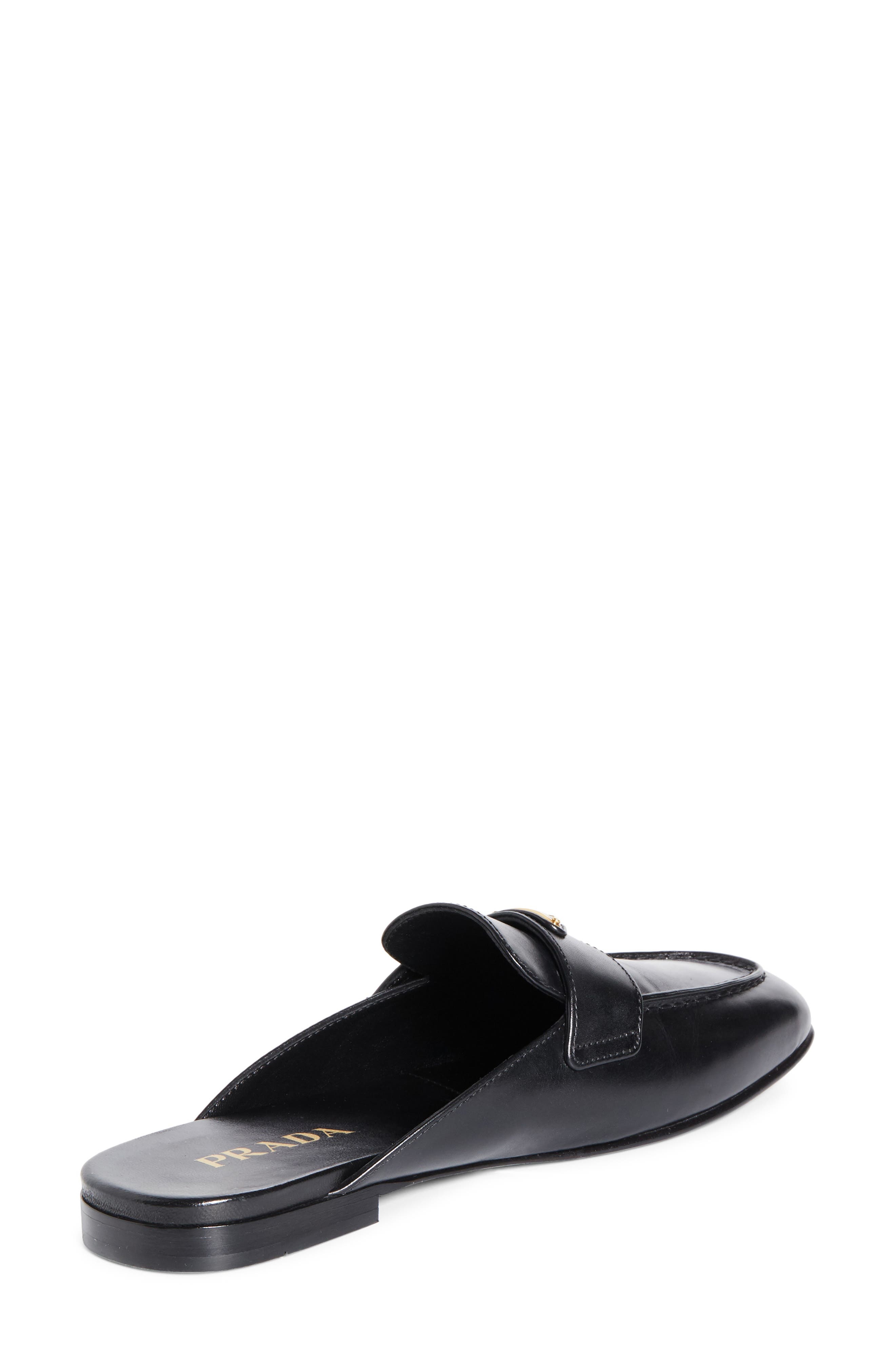 Prada Logo Loafer Mule in Nero at Nordstrom - 2