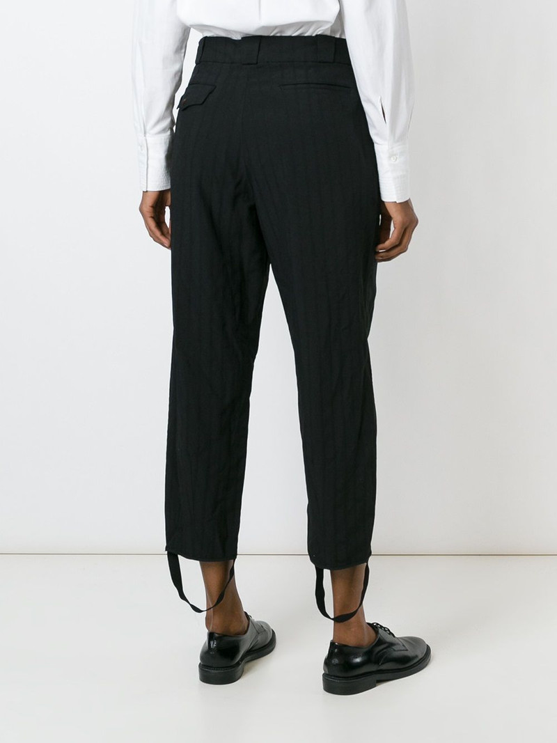 foot strap striped trousers 4