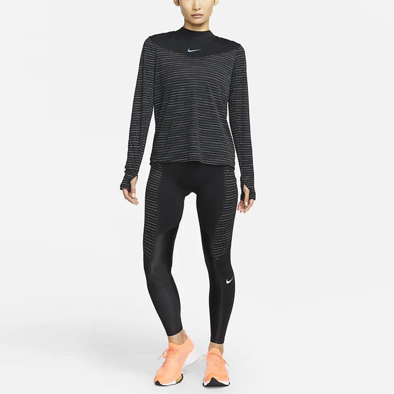 (WMNS) Nike Dri-FIT Sports Training Running Quick Dry Breathable Leggings Black DD6856-010 3