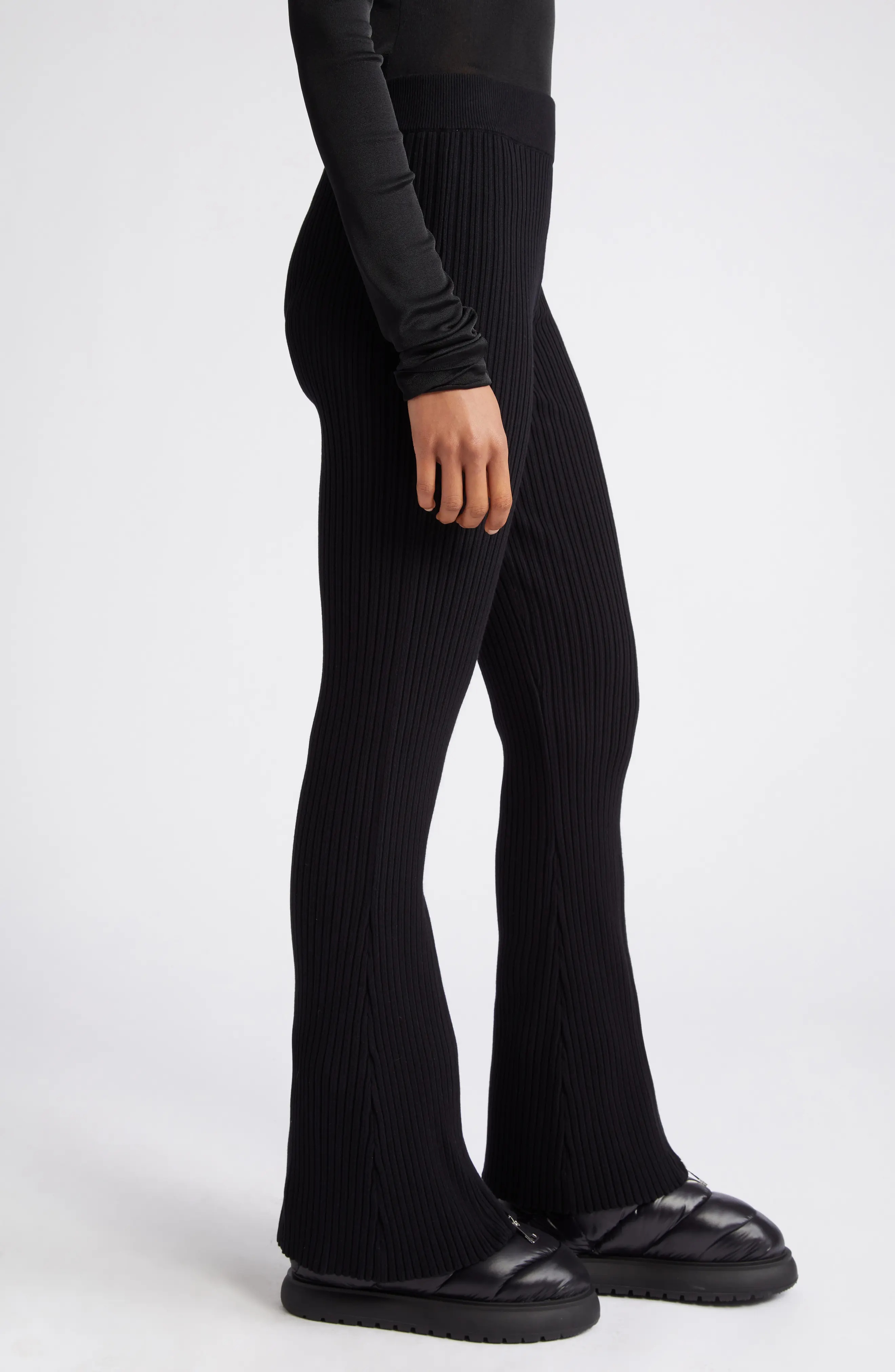 Crepe Knit Straight Leg Pants - 4