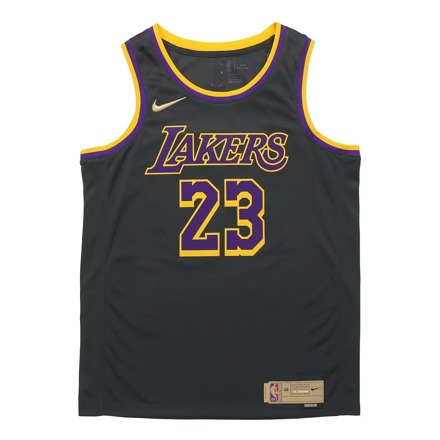 Nike NBA Basketball Jersey/Vest Version SW Fan Edition Los Angeles Lakers LeBron James No. 23 Black - 1