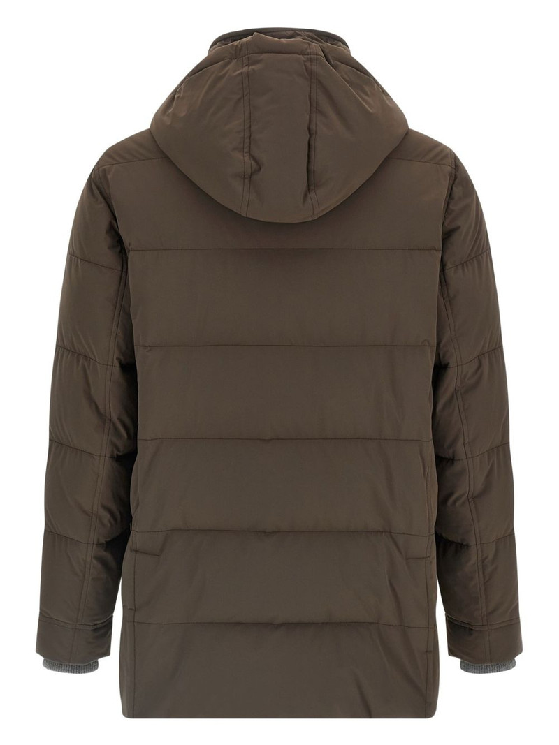 Brunello Cucinelli patch-pockets padded jacket outlook