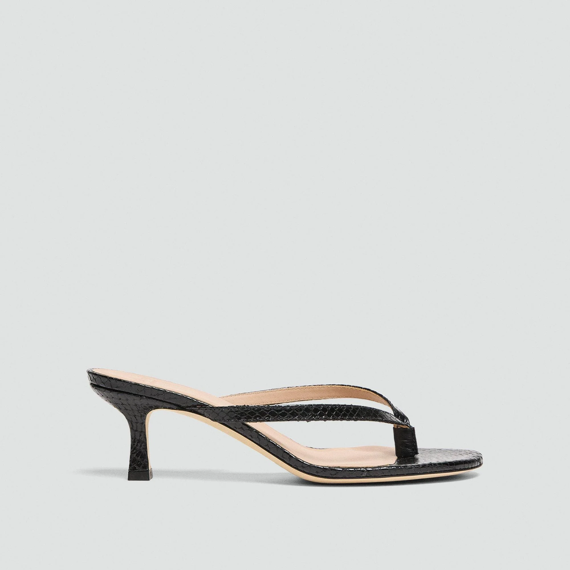 Thong Sandal in Embossed Leather - 1