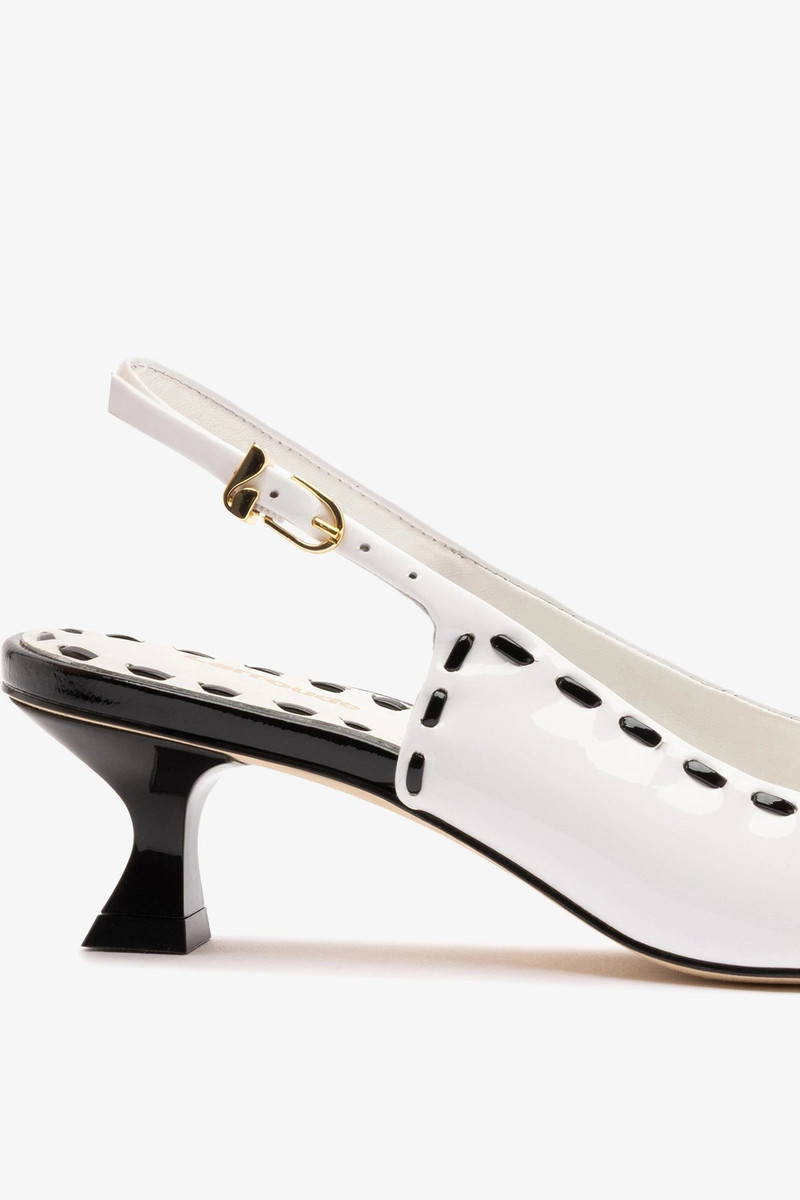 Jenny Pump In Black and White Patent Leather 4