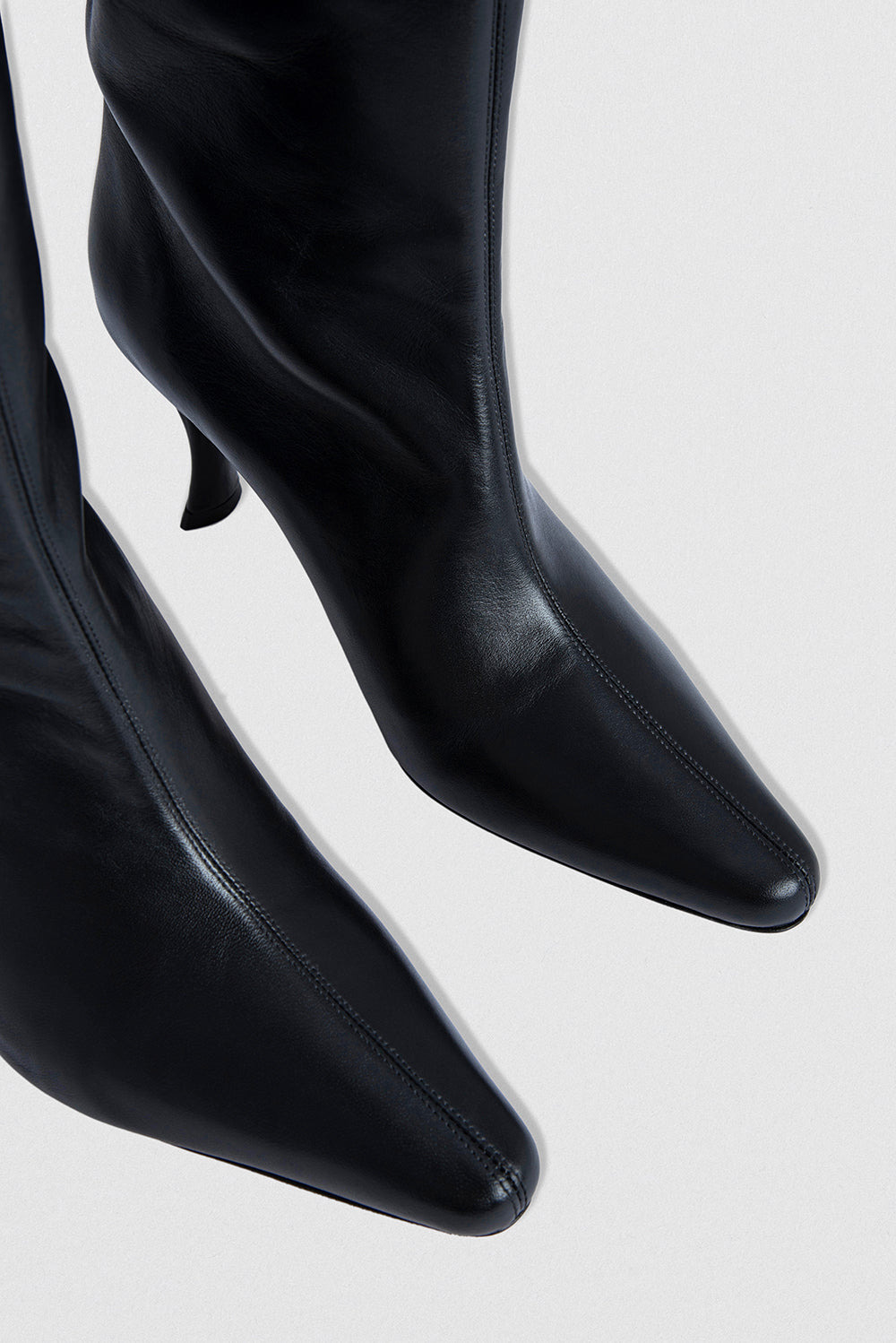 Stevie 42 Black Smooth Calf Leather Knee-High Boot - 3