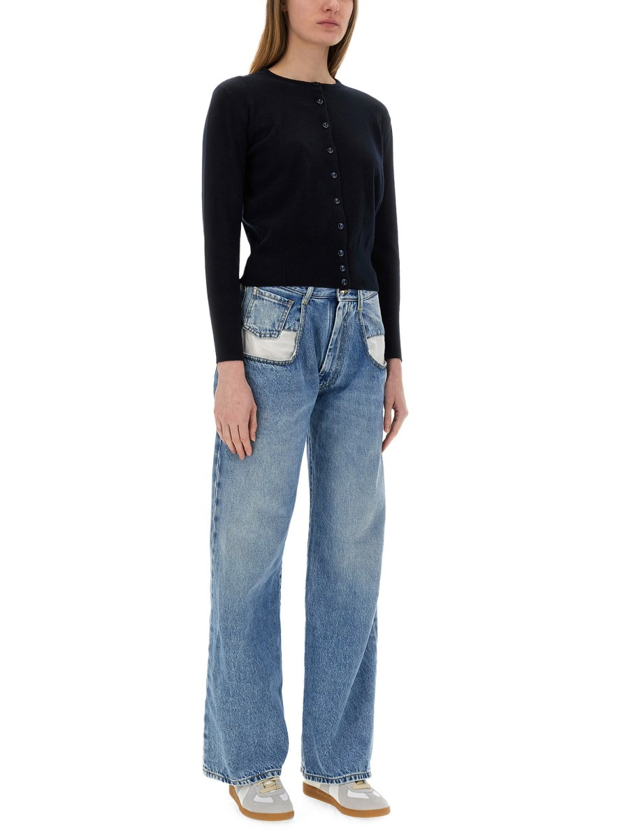 JEANS STRAIGHT FIT IN DENIM DI COTONE STONE WASHED - 2