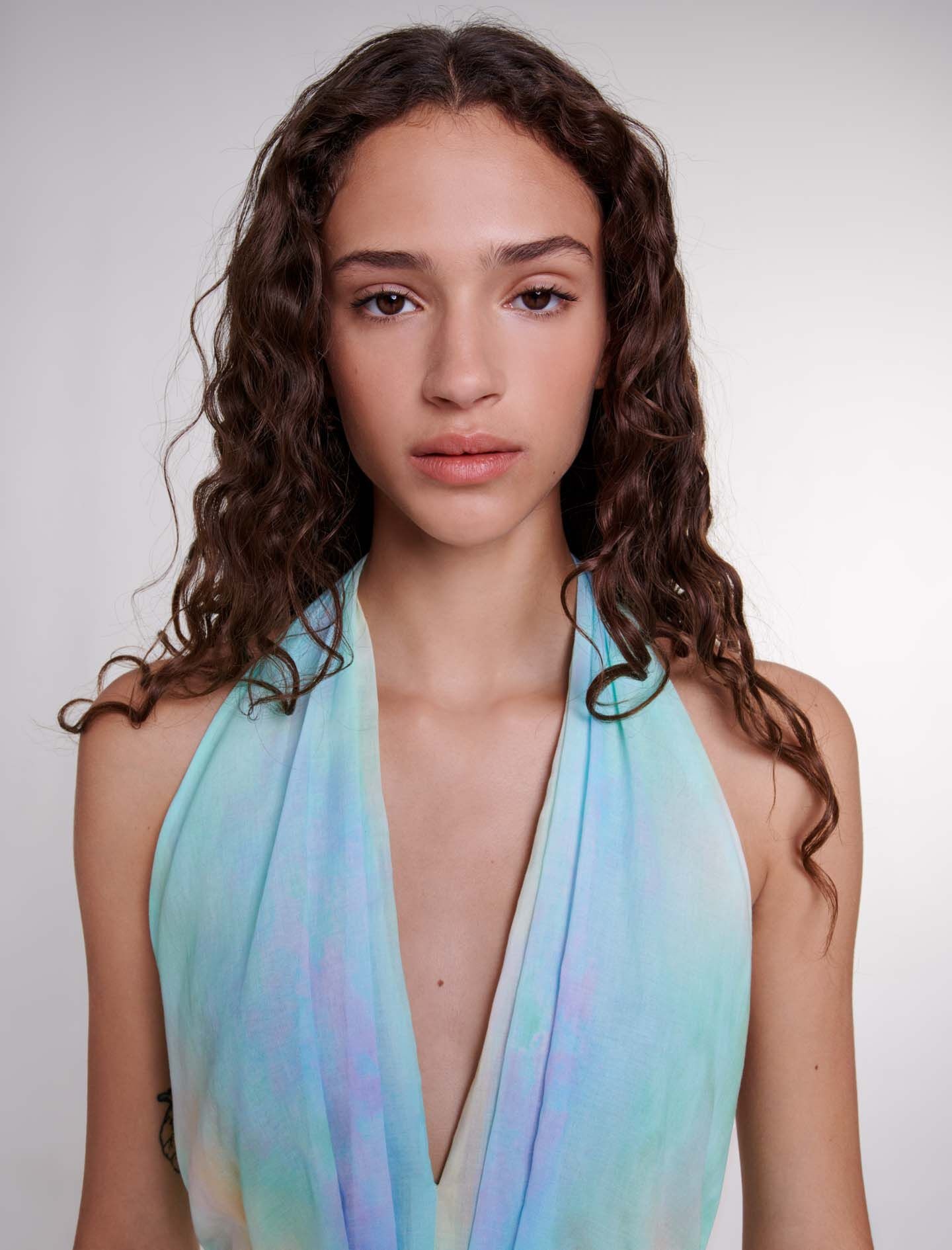 Backless tie-dye dress - 6