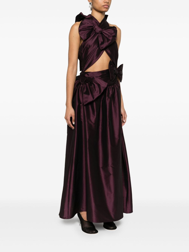 drape bow maxi dress 3