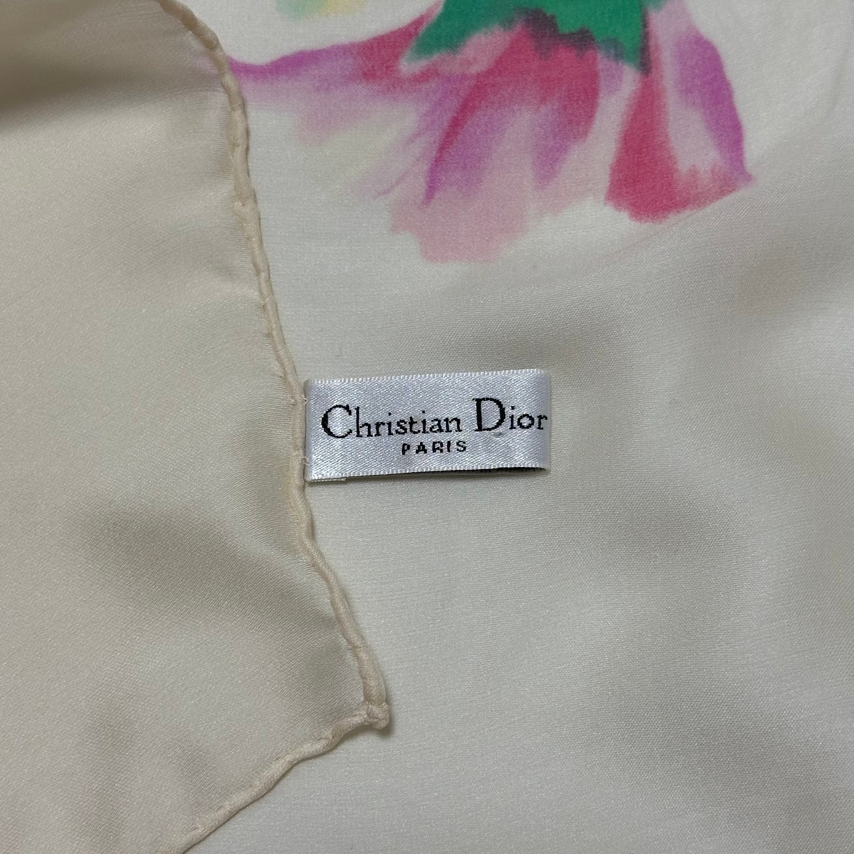CHRISTIAN DIOR Fall Winter 2003 Floral Print Silk Scarf - 3