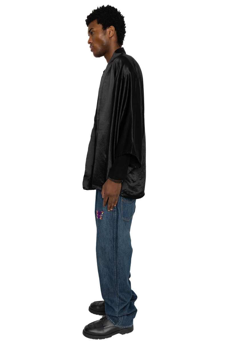 NEEDLES Haori Jacket Acetate Sateen - Black outlook