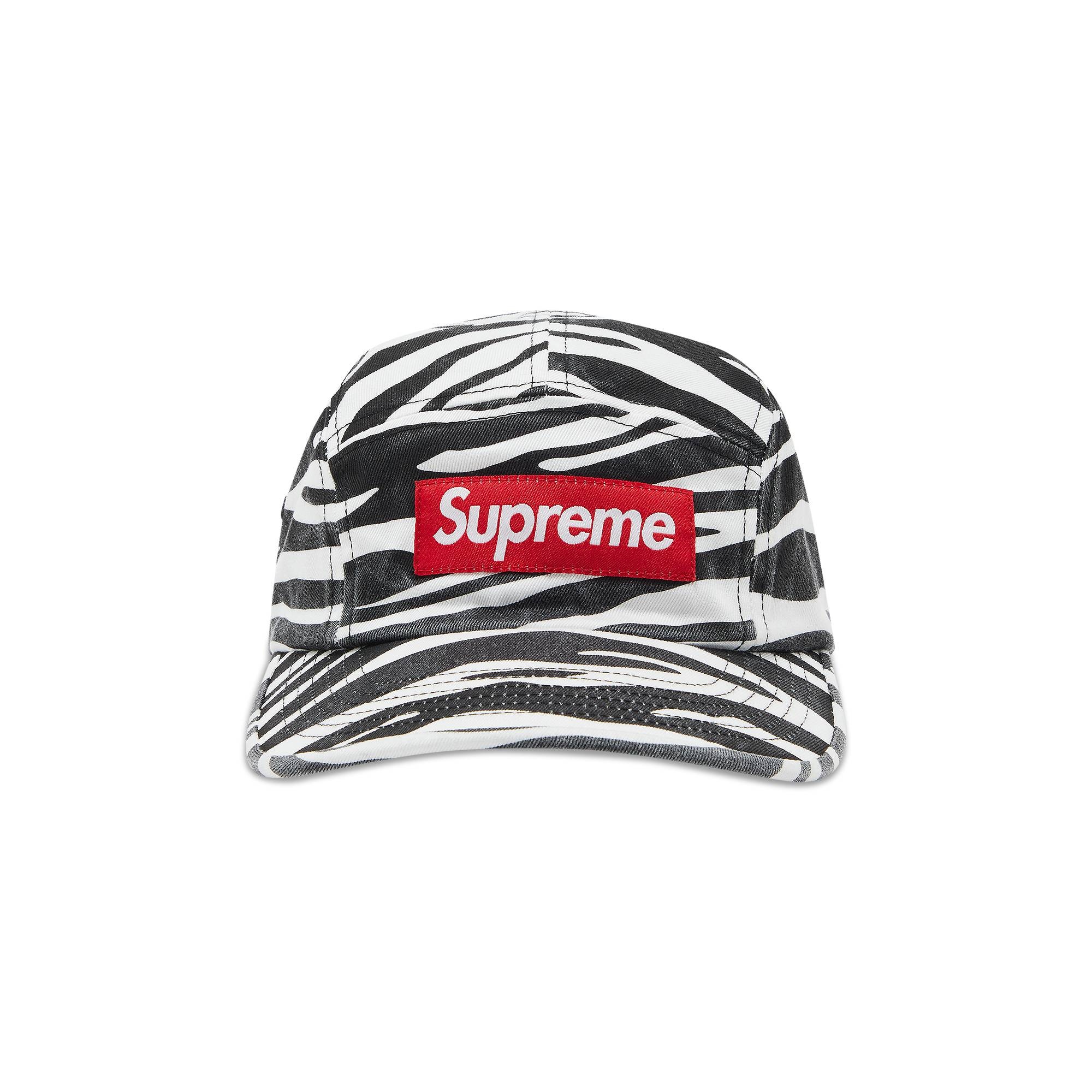 Supreme Washed Chino Twill Camp Cap 'Zebra' - 1